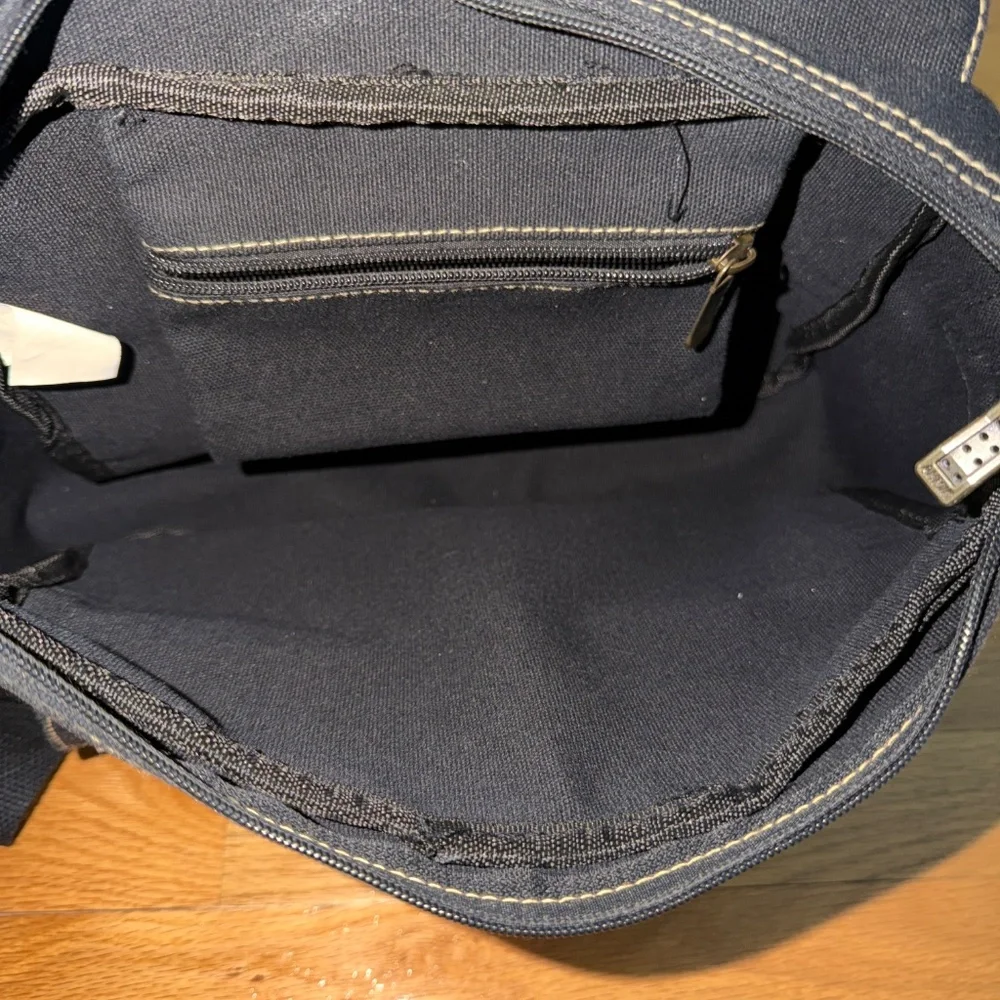 AHMIK Messenger Bag Black Canvas Crossbody Bag Like New